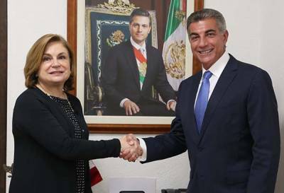 Arely Gómez y Tony Gali sostienen reunión de trabajo