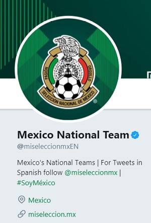 Selección Mexicana estrenó cuenta Twitter en inglés