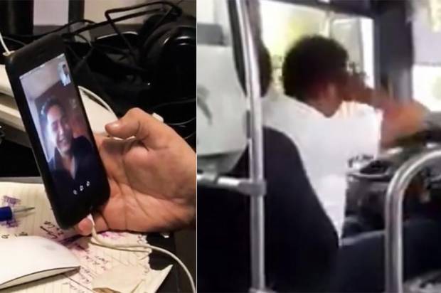 VIDEO: Microbusero de Puebla se vuelve viral por canto despechado