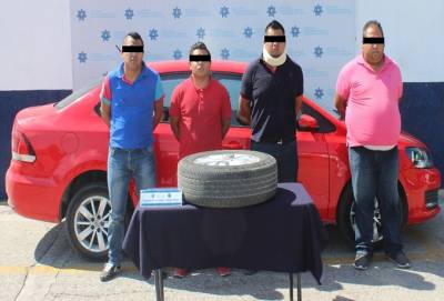 Ladrones de autopartes fueron capturados en San Baltazar Campeche