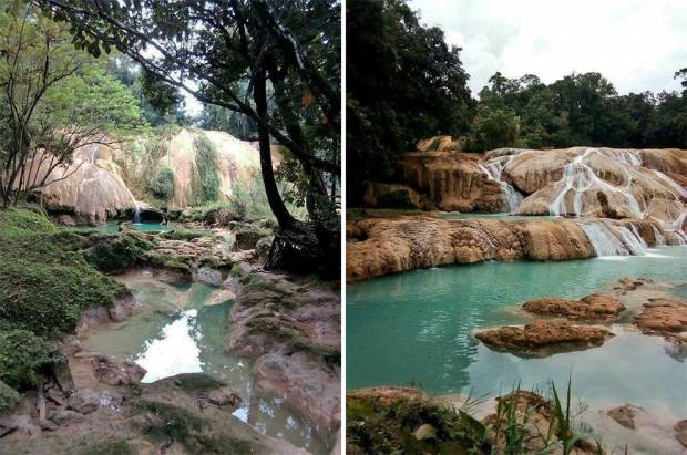 Las Cascadas de Agua Azul en Chiapas se están secando