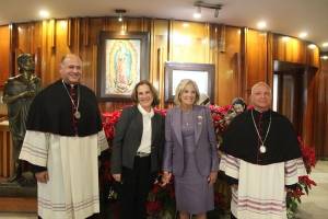 Jill Biden y Beatriz Gutiérrez visitan la Basílica de Guadalupe