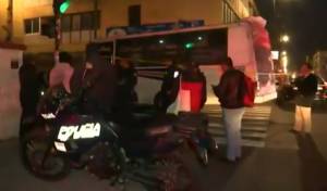 Dos policías fueron arrollados por Ruta 77A en el centro de Puebla
