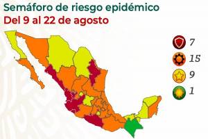 Puebla regresa a semáforo naranja; CDMX con cinco estados más a rojo por contagios COVID