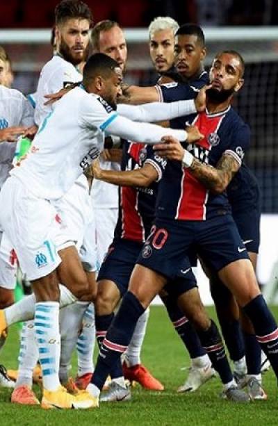Olympique de Marsella se impuso 1-0 al PSG en partido de expulsados