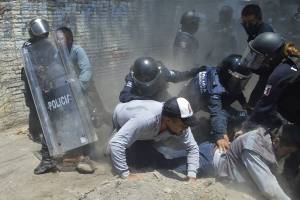 FOTOS. Policías y trabajadores de limpia protagonizaron enfrentamiento en Atlixco