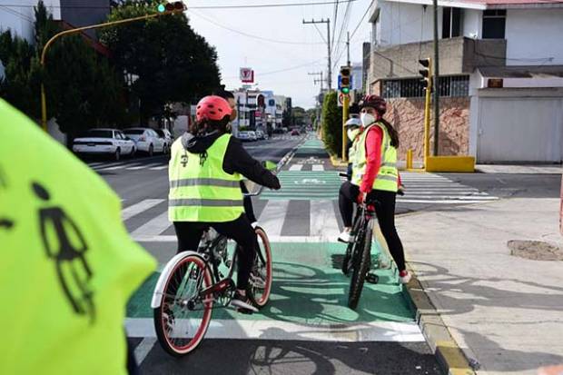 Ayuntamiento de Puebla consolida ciclovía 2 Norte-Sur