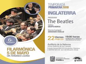 Filarmónica 5 de Mayo presenta programa especial dedicado a The Beatles