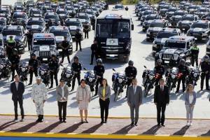 Claudia Rivera entregó 99 vehículos para uso policial en Puebla