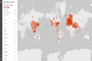 Microsoft lanza un mapa para seguir el coronavirus minuto a minuto