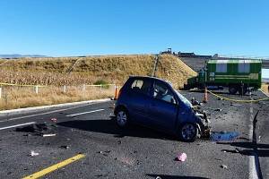Tres muertos y un herido deja una colisión en la autopista Amozoc-Perote
