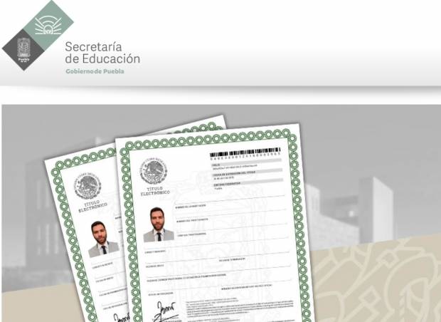 SEP Puebla reactiva trámite electrónico para títulos profesionales