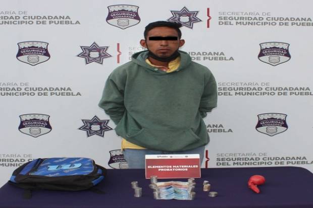 Asaltó sucursal Elektra en Puebla; policía lo capturó