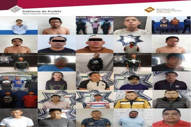 SSP reporta 424 detenidos del atlas delincuencial de Puebla enviados al MP