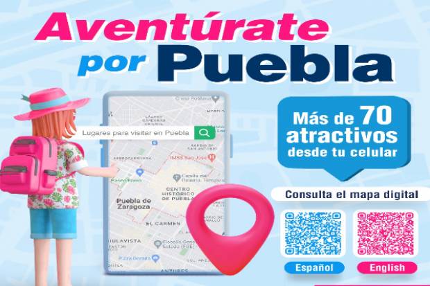 Puebla capital estrena mapa virtual con más de 70 atractivos turísticos