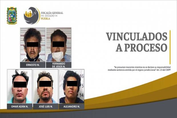 FGE Puebla vincula a proceso a cinco implicados en robos a comercios