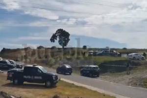 VIDEO: Hallan dos cadáveres calcinados en límites de Puebla y Amozoc