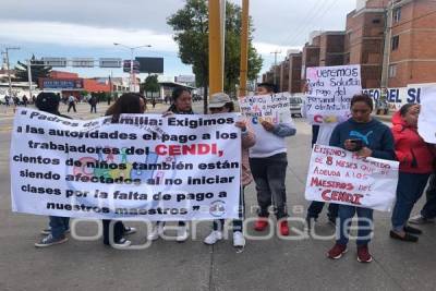 Manifestación de trabajadores del CENDI provocó caos vial en la avenida 11 Sur