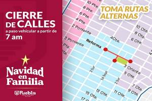 Anuncian cierre de calles por limpieza en el zócalo de Puebla