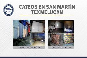 Fiscalía localizó tráiler y 900 bolsas de detergente tras cateo en Texmelucan