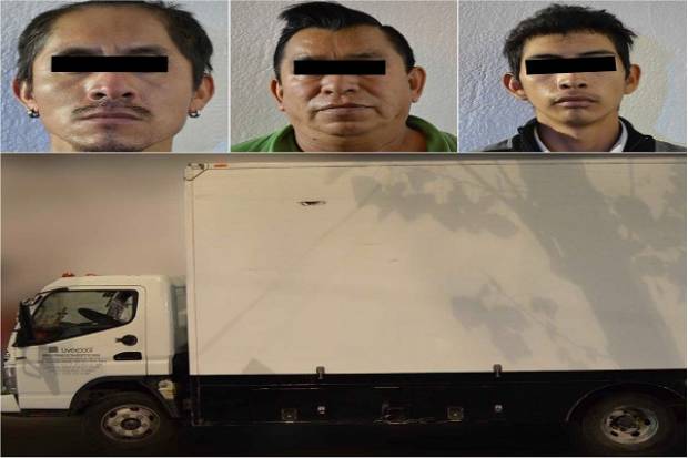 Policía Municipal captura a banda de asaltantes de camiones de carga en Puebla