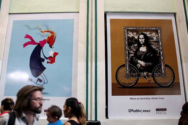 Abren muestra de ilustradores en el pasaje del Ayuntamiento de Puebla