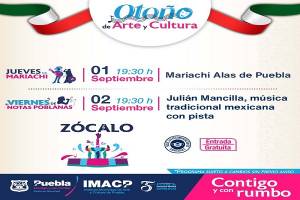 Más de 80 actividades en Puebla capital para celebrar las fiestas patrias