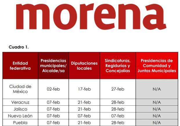 Morena Puebla abre registro para aspirantes a diputaciones y alcaldías