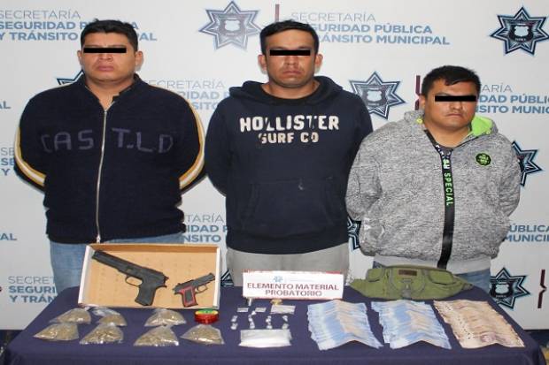 Policía capturó a tres narcomenudistas en el mercado Unión