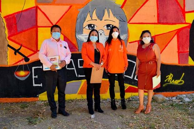 Cuautlancingo: Lupita Daniel premia a ganadores del concurso Pinta de Murales: No Violencia contra la Mujer