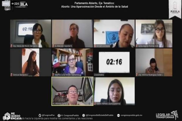 Congreso de Puebla continúa con Parlamento Abierto sobre Derechos Sexuales y Aborto Legal