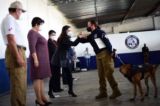 Unidad Canina del ayuntamiento de Puebla recibe certificación internacional