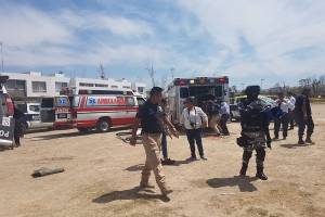 Cuatro policías heridos en Ocoyucan tras volcar patrulla durante persecución
