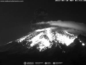Volcán Popocatépetl inicia el 10 de mayo con dos explosiones moderadas