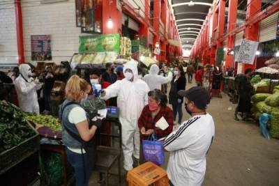 Gobierno de Claudia Rivera verifica medidas contra el COVID-19 en la Central de Abasto