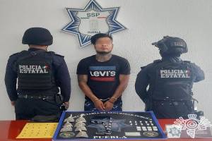 Policía Estatal captura a &quot;El Rex&quot; distribuidor de marihuana en colonias del sur de Puebla