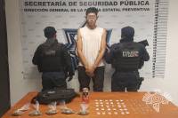 Hombre es detenido con 70 dosis de droga en San Baltazar Campeche