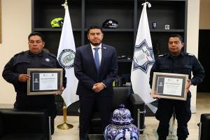 SSP Puebla reconoció a elementos tras resguardar a hombre de la tercera edad