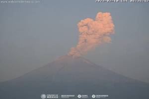 Popocatépetl registra 144 exhalaciones y dos explosiones en las últimas horas