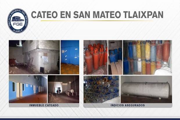 Catean y hallan 174 tanques de gas robados en vivienda de Tecamachalco