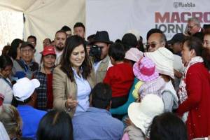 Claudia Rivera encabezó Macro Jornada para el Bienestar en San Miguel Canoa