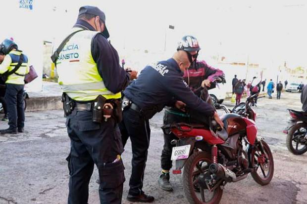 San Pedro Cholula: SSC asegura 62 motocicletas por falta de documentación