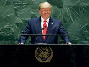 Trump en la ONU “agradece” a AMLO por militarizar la frontera