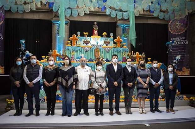 BUAP y alcaldes de Puebla, Cholula, Huejotzingo y Cuautlancingo inauguran Corredor de Ofrendas