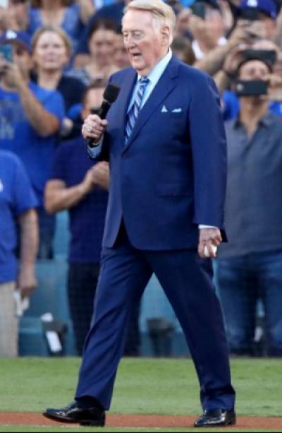 Mundo del beisbol despide a Vin Scully, narrador de los Dodgers