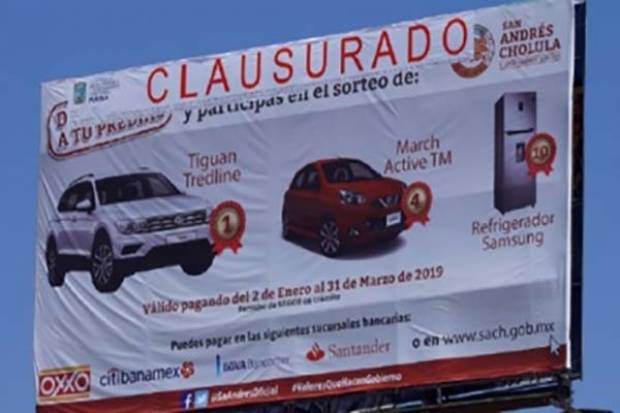 Clausuran 5 anuncios espectaculares en Puebla por contaminación ambiental