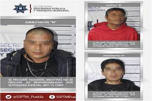Policía detuvo a trío de asaltantes en la colonia Reforma Sur