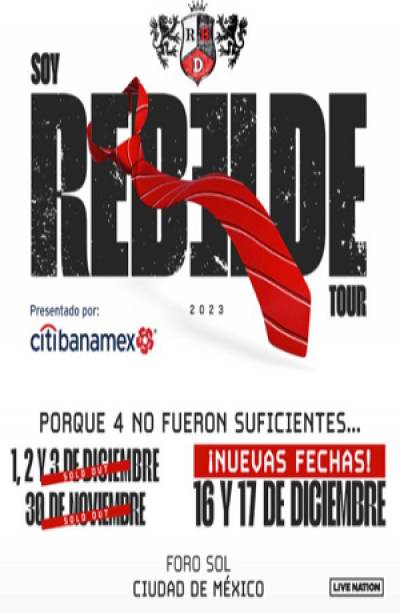 RBD va por más; abre dos nuevas fechas de su tour
