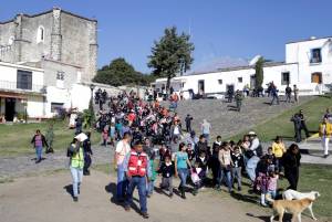 En macrosimulacro de emergencia volcánica evacuan 720 habitantes de Tochimilco