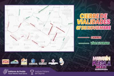 Maratón Puebla 2021: Estos son los cierres y vías alternas para el próximo domingo